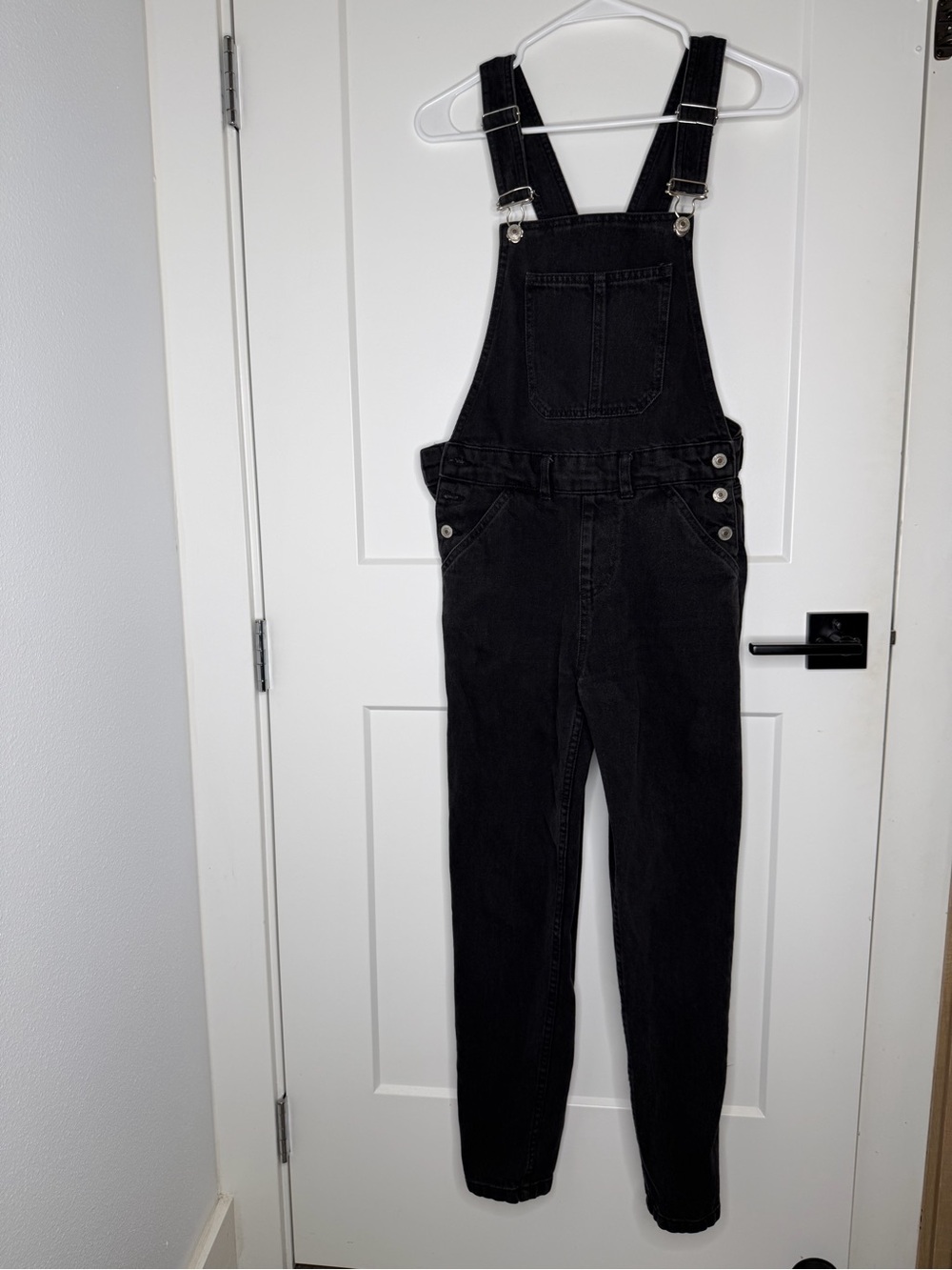 Denim&Co Black Women's Denim Overalls